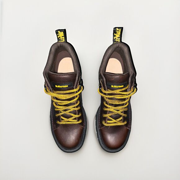 NEW Dr Martens Woodard Grizzly Leather Lace Up Boots Brown US Men’s Size 12 Doc - Picture 4 of 7